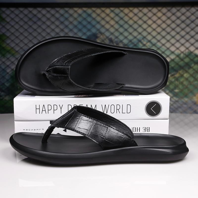 Повседневные тапочки с крокодиловым узором для мужчин, уличные шлепанцы, пляжные сандалии, летние нескользящие шлепанцы, быстросохнущие, мужские, полутапочки
