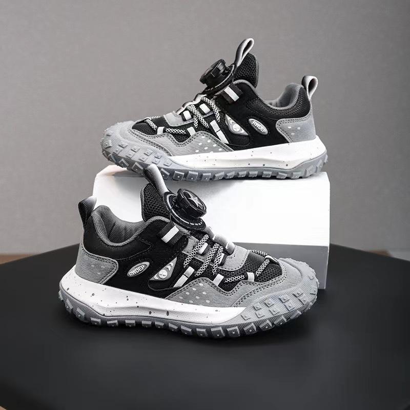 Boys Shoes Sports Shoes Autumn New Mesh Shoes Soft Sole Children Middle and Older Children Boys Mesh White Shoes Students