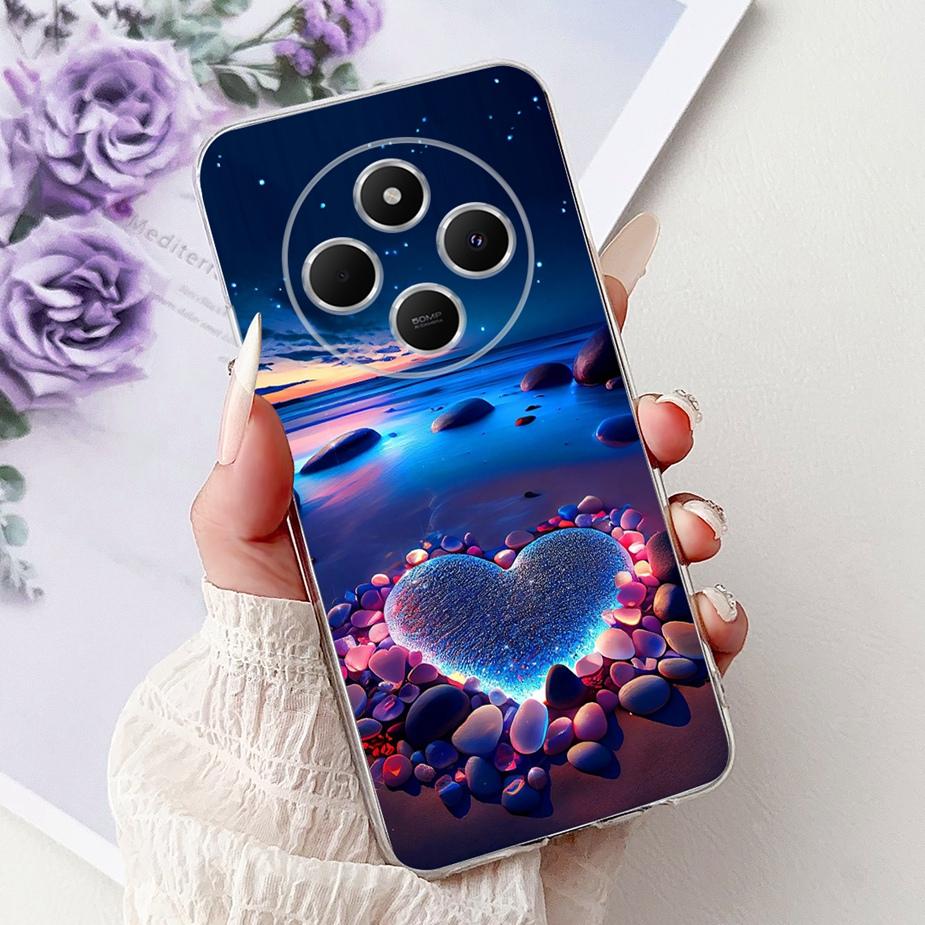 Чехол для Xiaomi Poco C75 Милый Модный Расписной Чехол 6,88'' Прозрачный Силиконовый Чехол для Телефона Для Xiaomi Poco C75 C 75 PocoC75 Мягкий Чехол