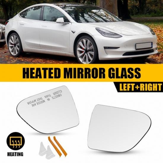 Heated Mirror W/ Glass Backing Driver Passenger Side For Tesla Model 3 2017-