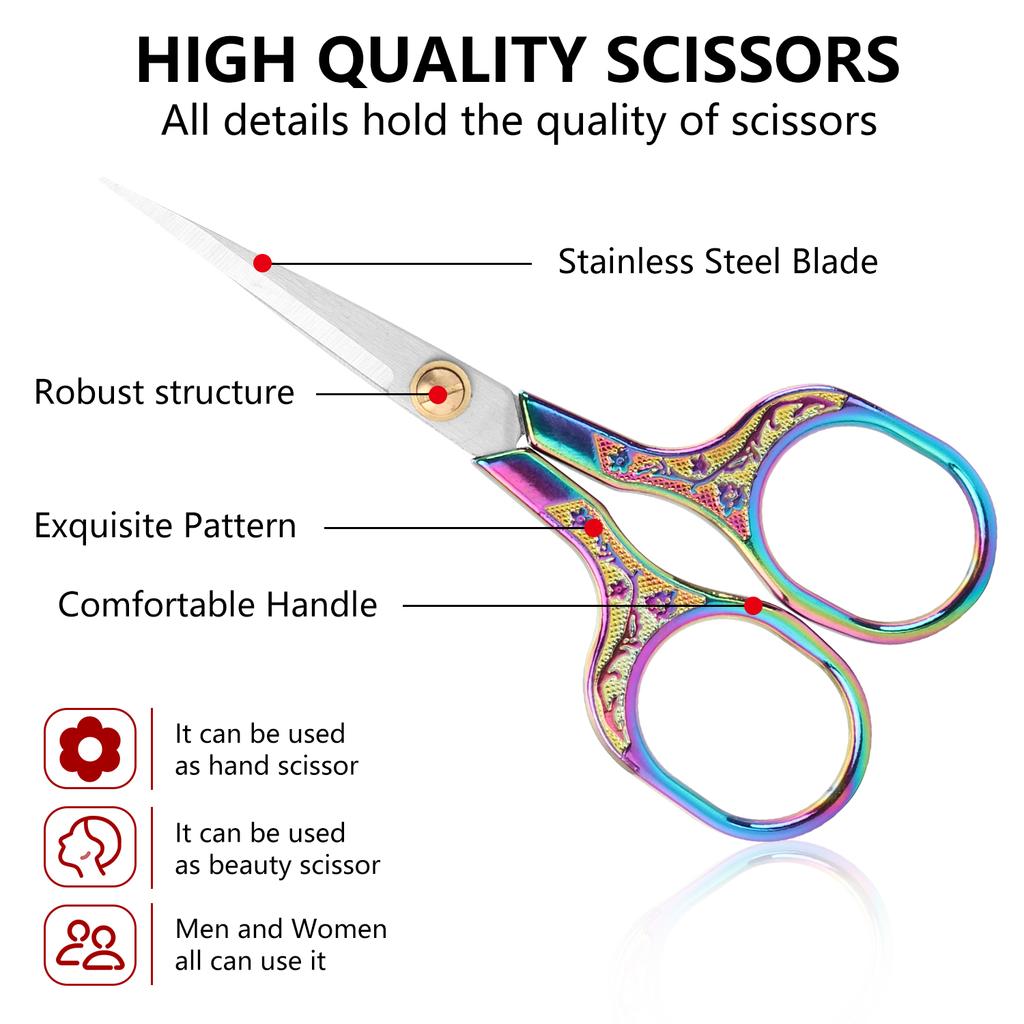 1/2 упаковки, ножницы в стиле ретро из нержавеющей стали, швейная машина, профессиональные ножницы для резки ткани, сделай сам, ручная работа, портновские ножницы с заостренной нитью