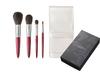 Набор из 4 предметов с красным стержнем Kumano Brush Chikuhodo Genuine Regular Series, в комплект входит специальный футляр для кистей (RR-P3, C4, S2, L1) С-РР-1 (С-18)