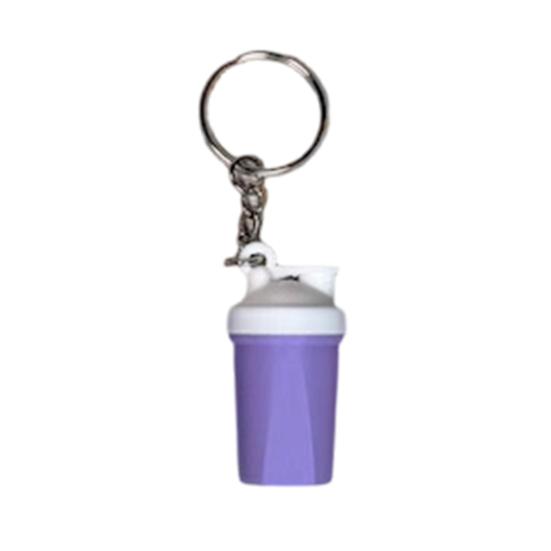 Shaker Cup Keychain Portable 3D Printed Workout Keychain with Metal Ring Bags Gym Backpack Pendant Mini Fitness