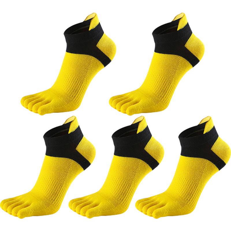 5 пар летних мужских носков, хлопковые носки с пятью пальцами, дышащие спортивные мужские носки высокого качества