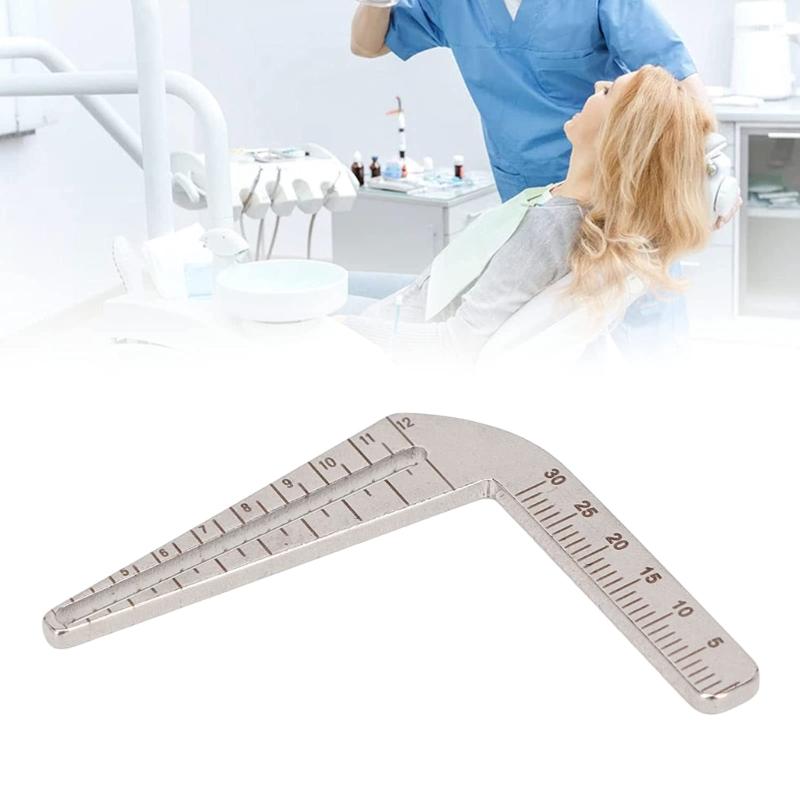 Dental Implant Locating Ruler Teeth Measuring Ruler Caliper Professinal Angle Ruler for Hospital Implant Guide Locator