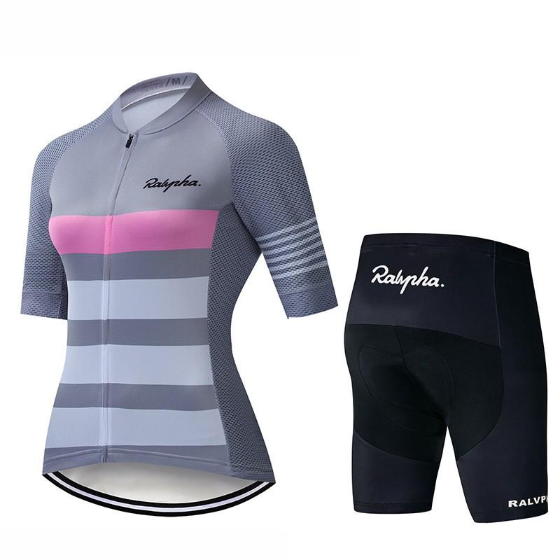 Womens Cycling Jersey Set Quick-Dry Breathable Short Sleeve Bike Apparel Sportswear