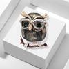 Cute Green Eyes Owl Brooch Wear Glasses Fashion Enamel Pin Animal Brooch Good Gift Kids Women New Year's Brooch Pin Accessory