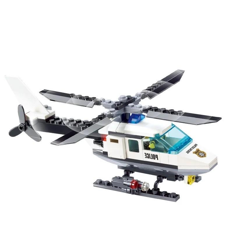 171 шт. Полицейский вертолет CreativeandCity Police SWAT Car Vehicle DIY City Police Series Boys Bricks Toys Детские подарки подарок на день рождения
