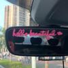 Hello Beautiful Car Rear View Mirror Decal Car Stickers Interior Decor Cute Accessories Gifts For Her Positive Laptop Decal