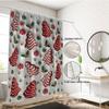 1 шт. Мультяшный принт рождественской елки Водонепроницаемая подвесная шторка для душа Несколько размеров с 12 крючками Легкая установка