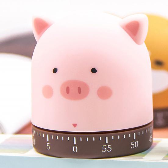 Cartoon Mechanical Timer Adorable Appearance Compact No Battery Required Easy Operation Manual Countdown Timer