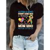 Autism Adhd Doesn't Come with Manual It Come with A Mom T-Shirt Fashion Clothing Funny Gift T-Shirt Round Neck Summer Tshirt
