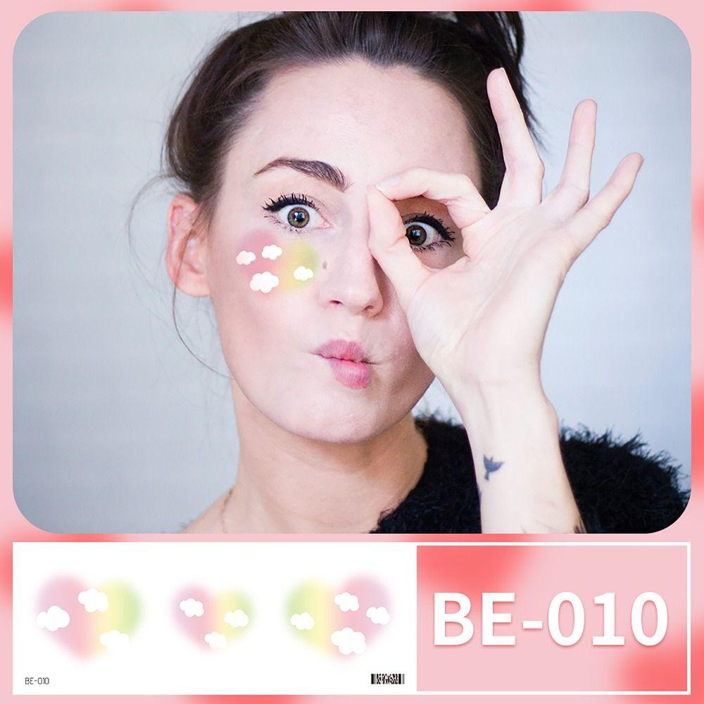 Временные татуировки макияж наклейки для лица наклейка для лица татуировка наклейка удобная татуировка для лица для девочек