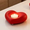 Керамический подсвечник в форме сердца Маленький подсвечник-сердце для свадебной вечеринки, годовщины, Дня святого Валентина, центральный элемент для обеденного стола