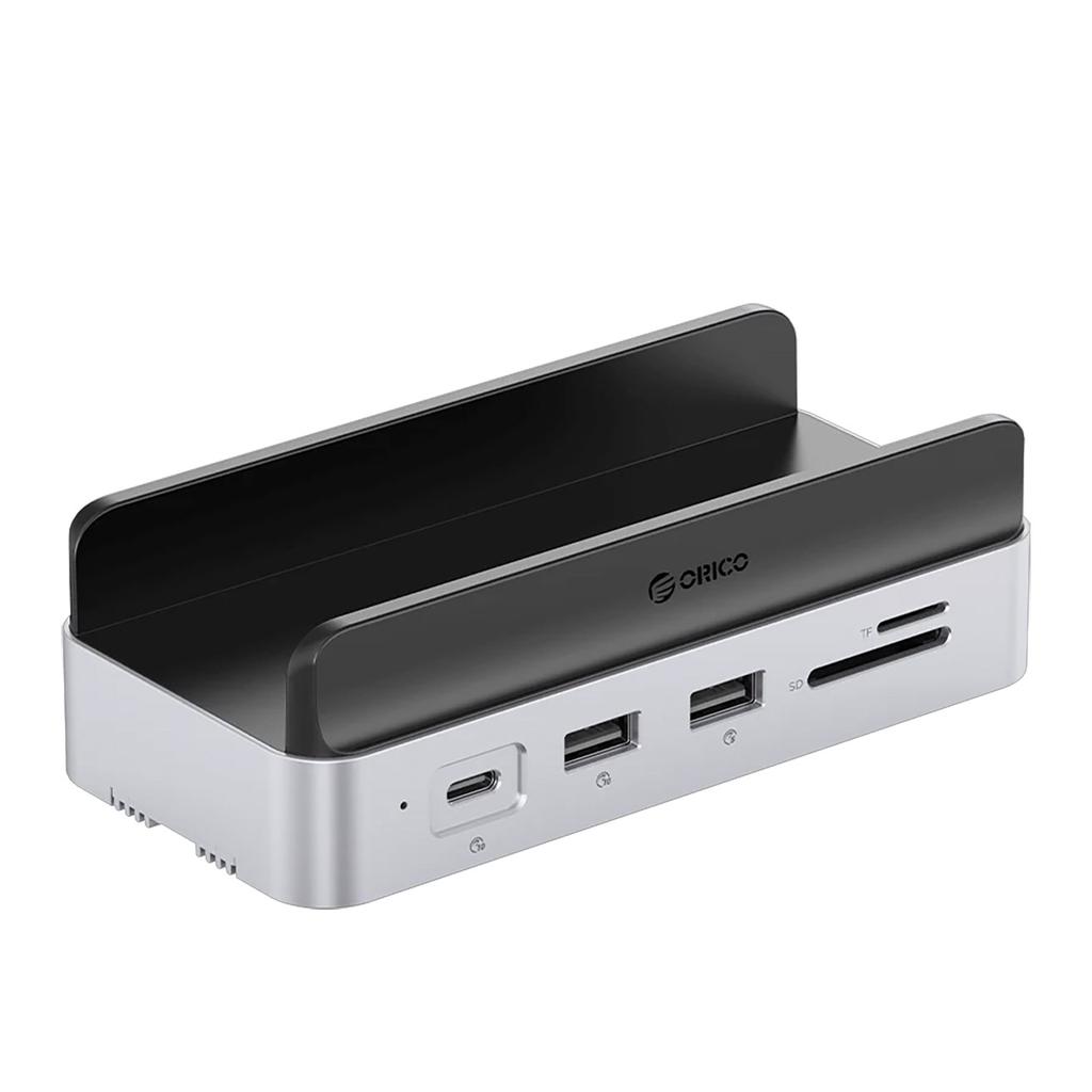 10-in-1 Docking Station for Mac mini M.2 USB-C USB-A HDMI RJ45 SD/TF - Silver