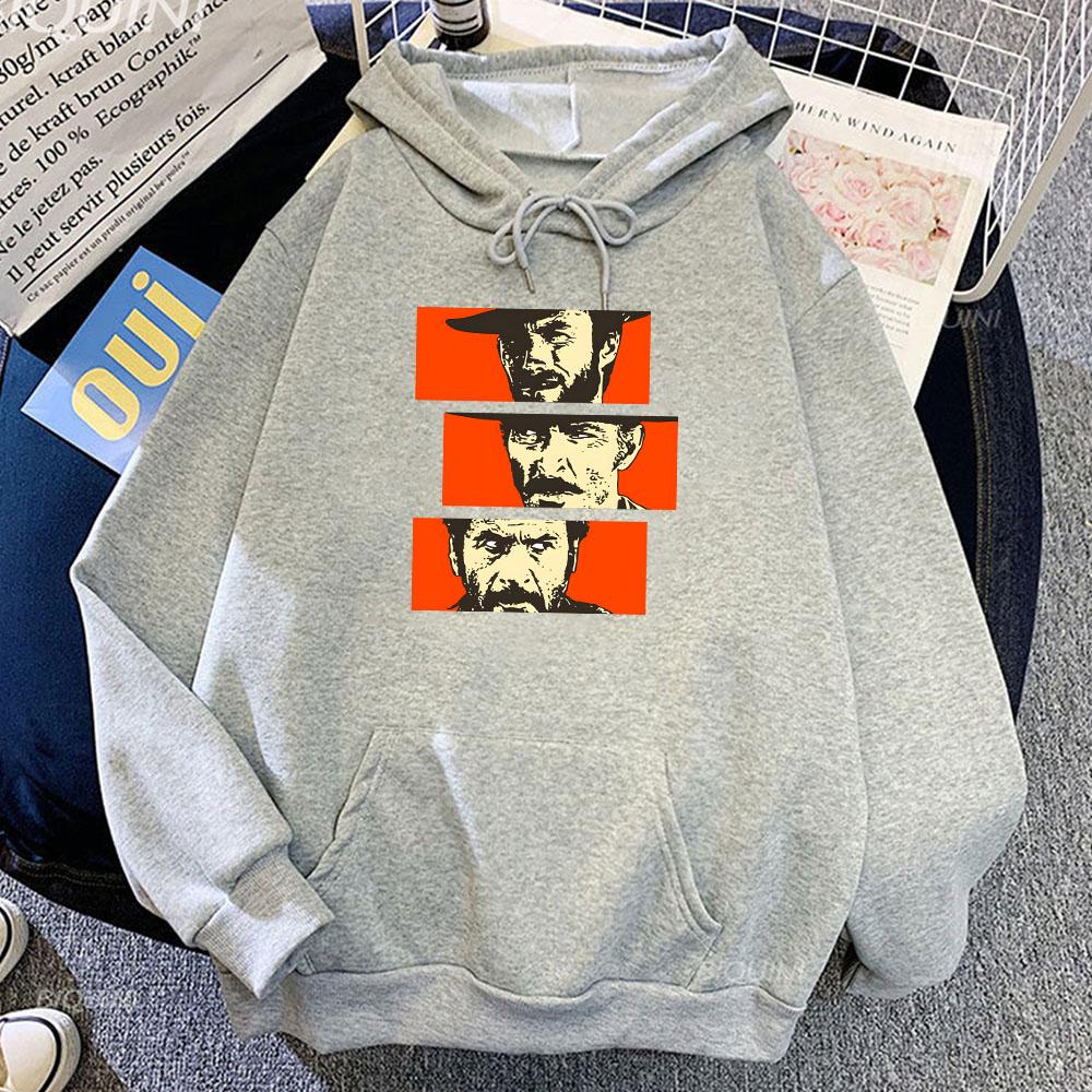 Хороший Плохой Злой Толстовки с длинным рукавом Зимние Толстовки с капюшоном Сериал Графическая печать Свитшоты Топы