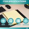 1InTheOffice Alphabet Dividers for 3 Ring Binder, A-Z Leather Dividers, 25-Tab, Black