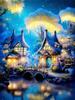 5D Diy Алмазная картина Дом на дереве Полный квадрат Круглая вышивка Мозаика Фэнтези Пейзаж Ручной работы Домашний декор
