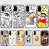 Чехол DT43 Crayon Shin Chan для iPhone 16 15 Plus 14 13 12 11 Pro 8 7 6S 6 SE 5S X XR XS Max Realme C30 C33 C31 9I Huawei P30 черный мягкий чехол