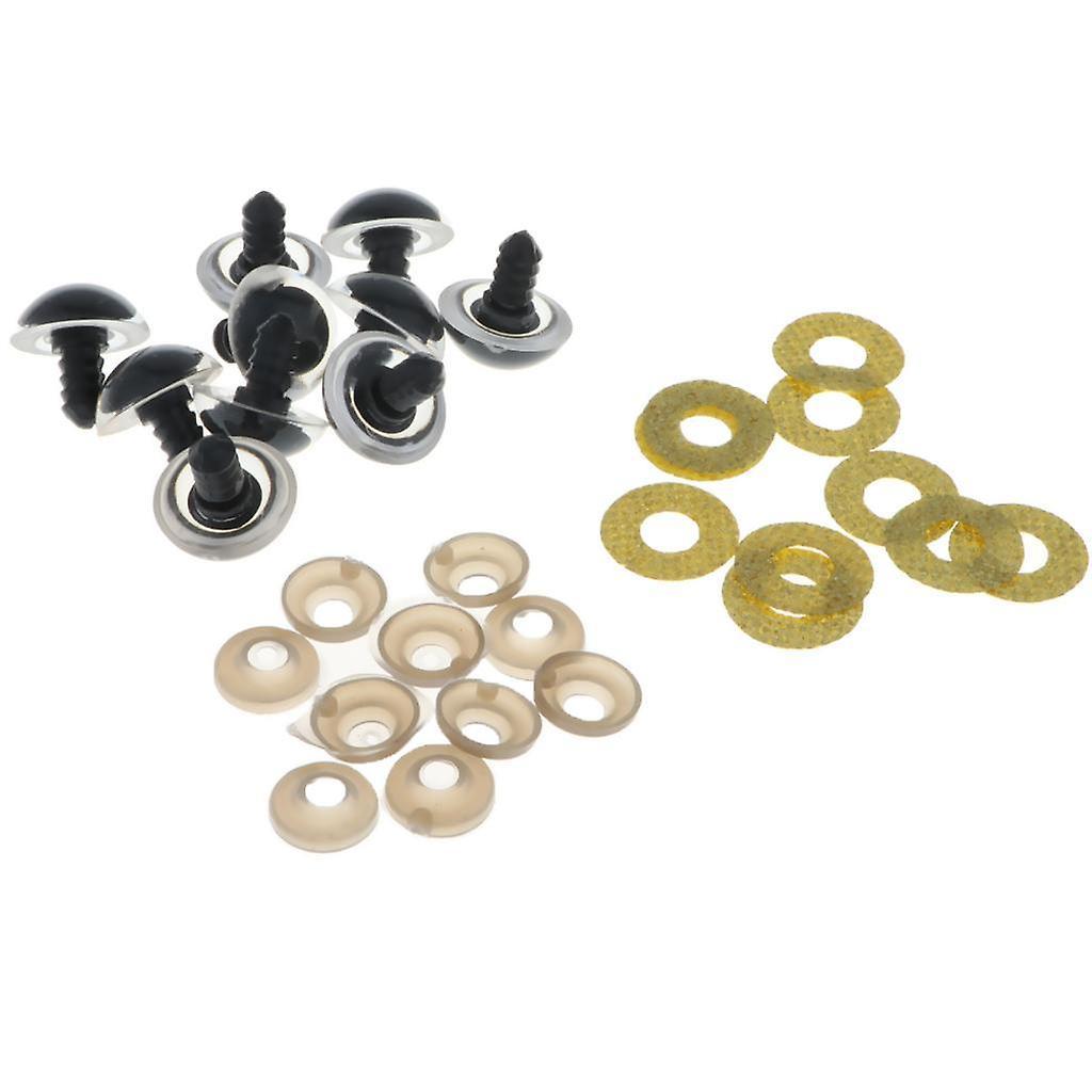 20pcs Plastic Safety Toy Eyes Glitter Nonwovens Washer 20mm 24mm