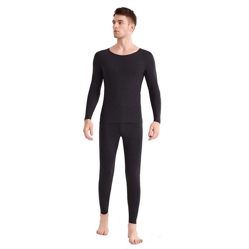 Немецкий мужской бесшовный шелковый кашемировый термобелье - плюшевый, утолщенный для осени