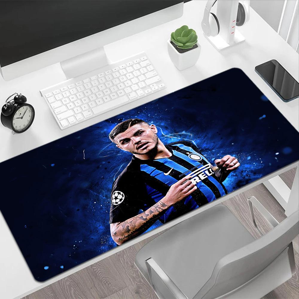 Inter Milan Star Icardi Gaming Mouse Pad Keyboard Pad Office Mouse Mats Non-Slip Rubber Bottom Suitable for Office Gaming PC Laptop