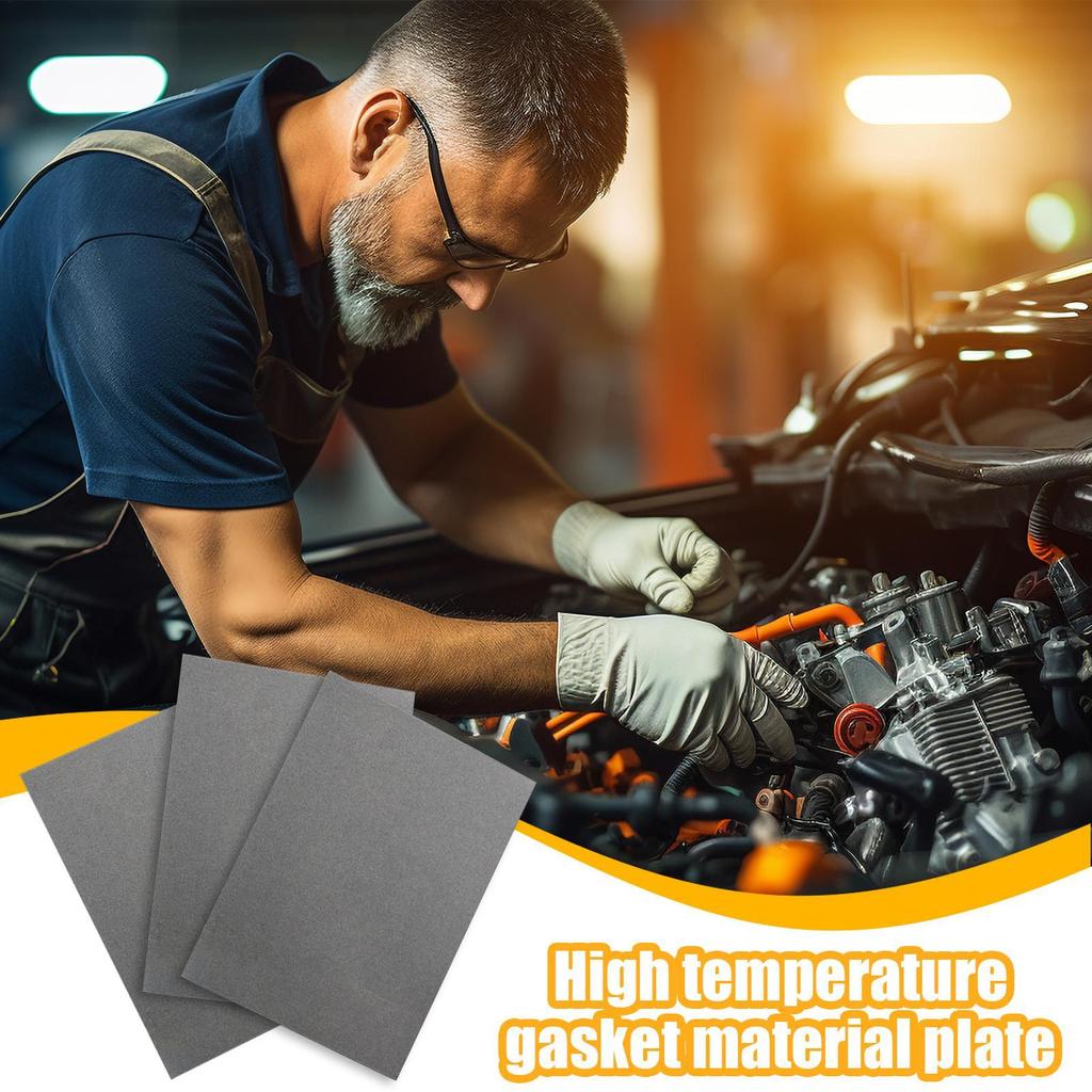Прокладочная бумага Высокотемпературный прокладочный уплотнительный лист 3 штуки Маслостойкий Вырезаемый Автомобильные Аксессуары для Ремонта Малых Двигателей Для