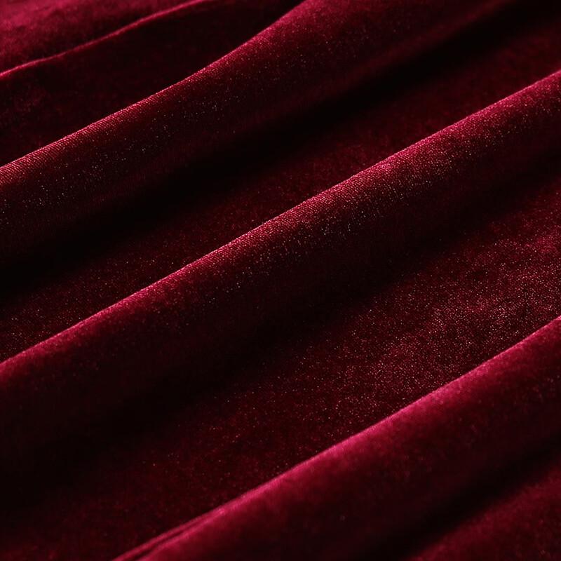 Pasite Velvet Embroidered Chinese Style Mother of the Bride/Groom Dress