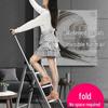 Multi-Functional Telescopic A-Frame Ladder: Indoor Folding Ladder with 3-4 Steps, Thickened for Stability.