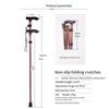 Travel Antislip Aluminium Zinc Zinc Alloy Metal Fold Crutches For Elderly Walking Stick Trekking Poles