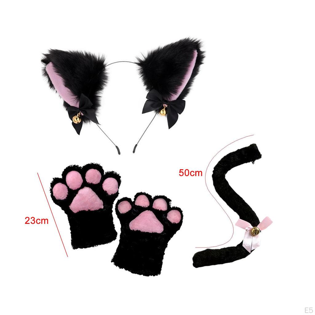 Кошачьи уши, хвост и лапы, уши животных, длинные для взрослых и детей, сценическое представление