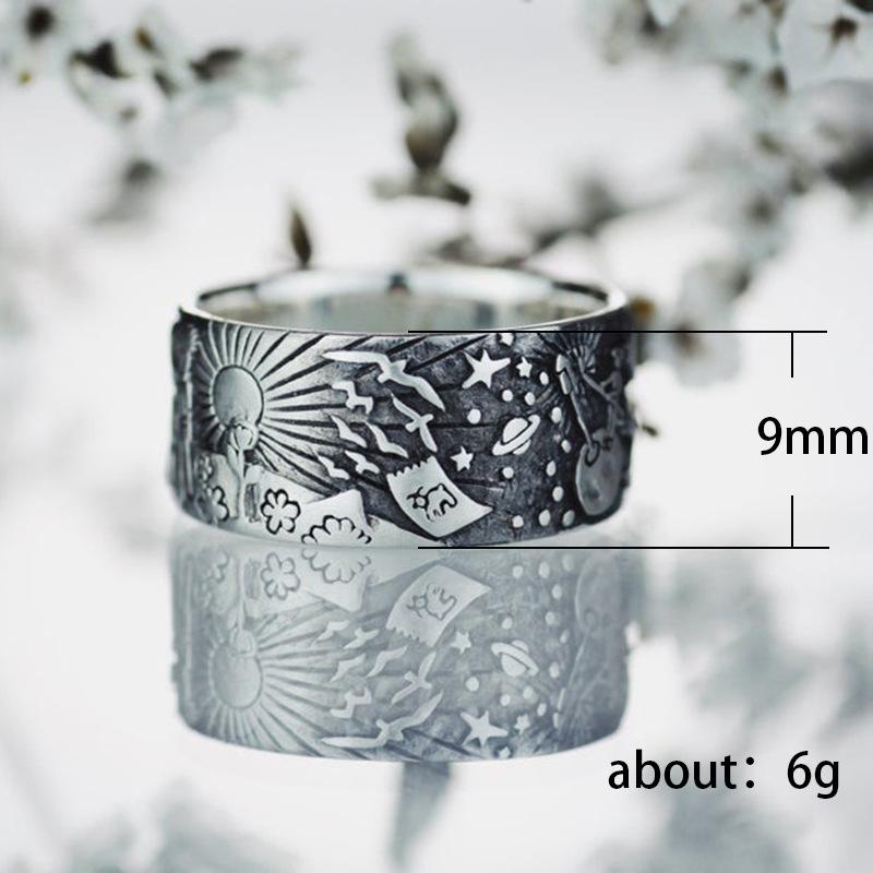 Trendy Little Prince Little Fox Planet Ring Female, Vintage Morgan Ladies Ring Jewelry