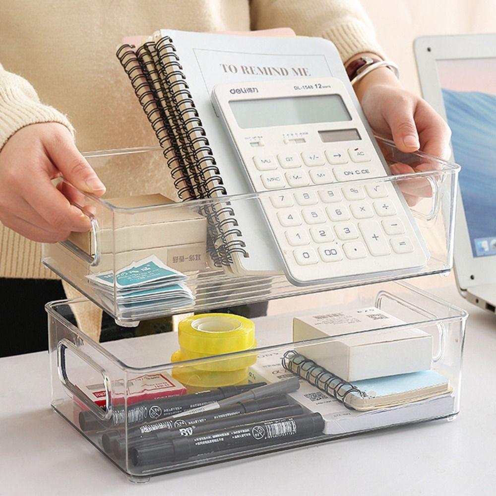 Storage Cabinet Drawer Organizer Transparent Stationary Holder Desktop Storage Box Refrigerator