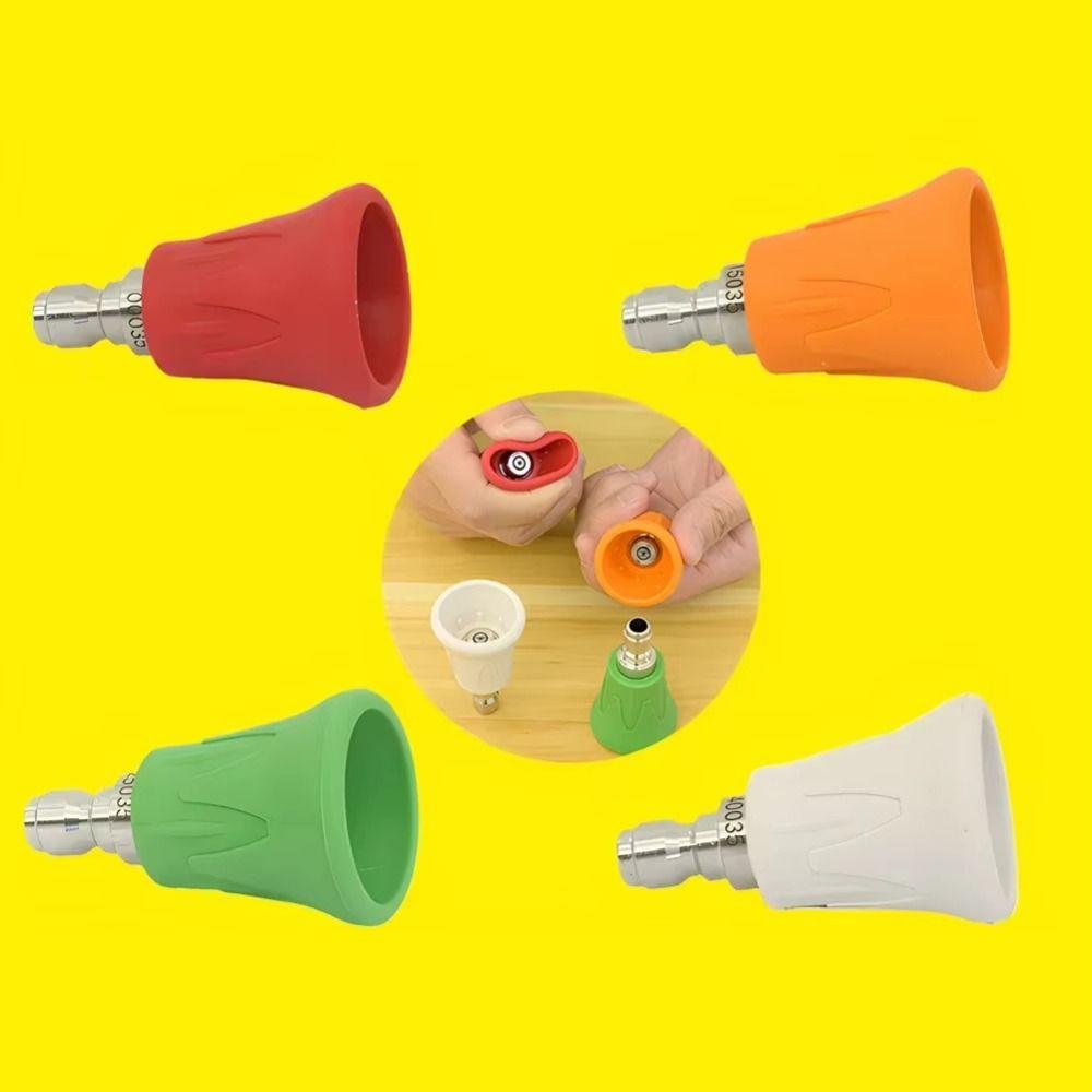 Splash Proof Car Wash Nozzle 0° 15° 25° 40° Washer Tips Portable High Pressure Water Spray Nozzle