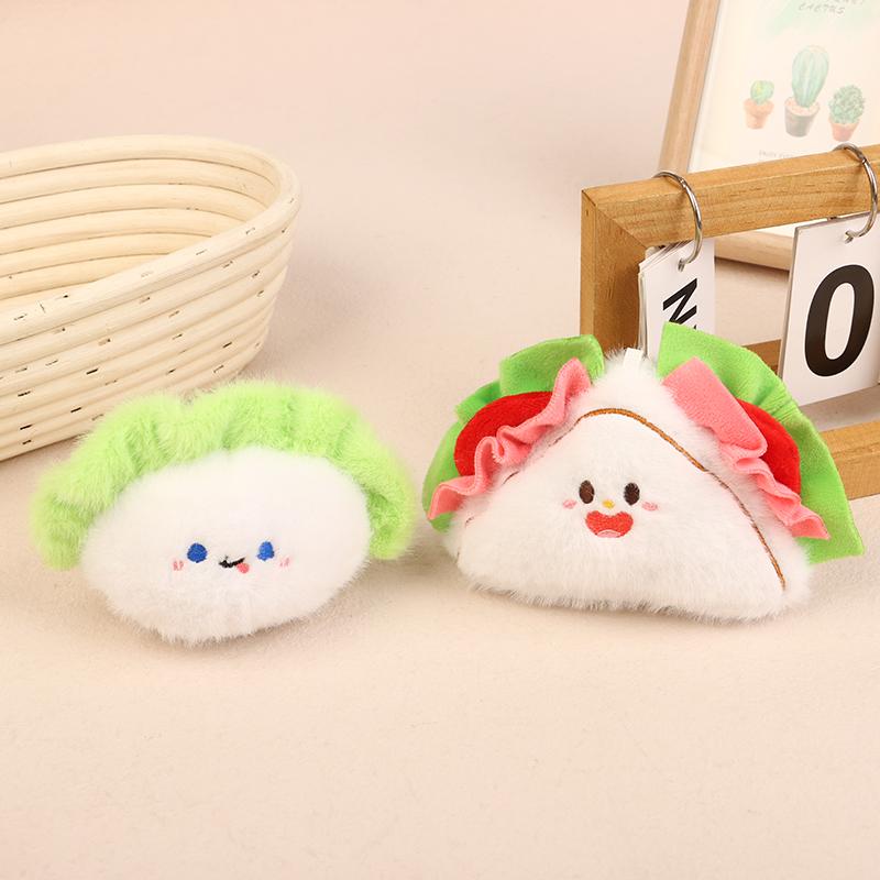 1 шт. Куриная ножка Картофель фри Милый брелок-подвеска для сумки Плюшевая кукла Гамбургер Брелок Аксессуары для школьного рюкзака Мягкие игрушки