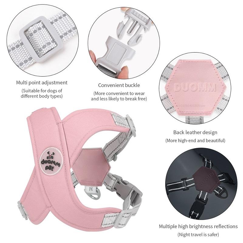 X-образный жилет для собак, комплект для маленьких собак Meidum, шлейка, поводок, светоотражающие ремни для щенков и кошек, дышащие сетчатые шлейки
