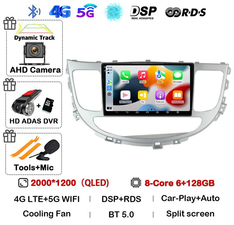 Android 14 Auto Carplay 4G+WIFI For Hyundai Rohens Genesis 2008-2013 Car Radio Multimedia Video Player GPS Navigation Stereo DSP