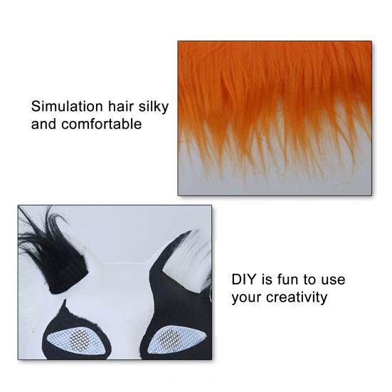 DIY Therian Masque Kit Cat Fox Animal Face Cushion with Fur Halloween Role-Playing Prop for Masquerade Carnival Cosplay Party Supplies