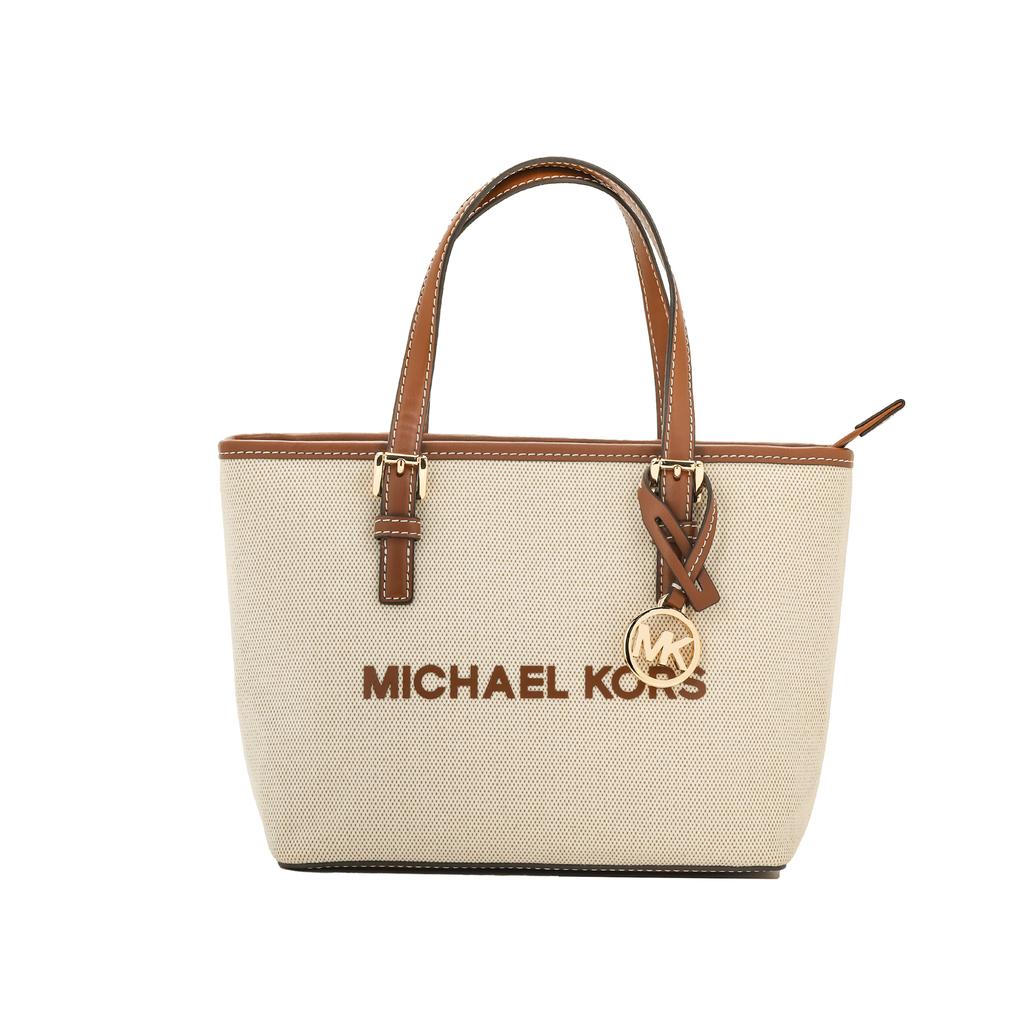 Michael Kors Mk Jet Set Travel Модная простая сумка-тоут с логотипом Женские сумки-тоут Бежевый Коричневый 35S4GTVT0C-0230