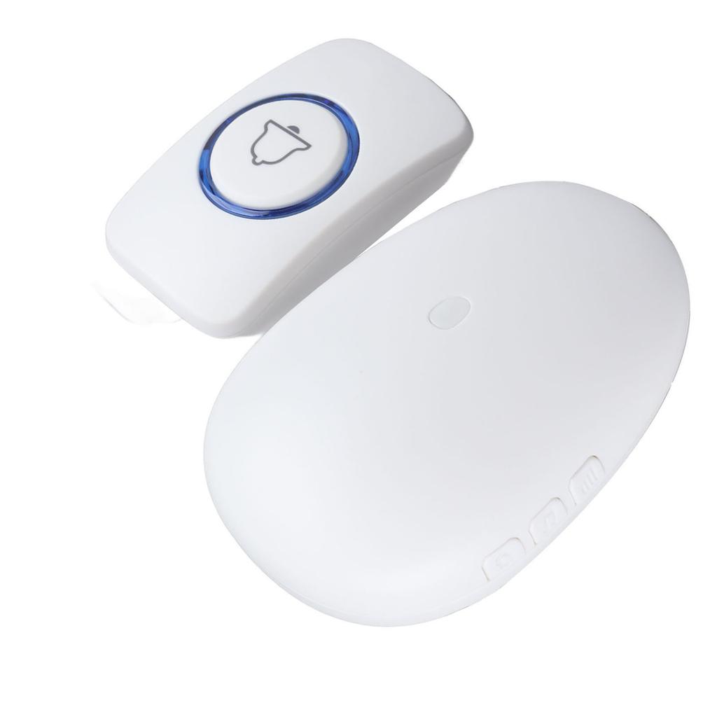 Wireless Doorbell Colorful Flashing Light 57 Ringtone Adjustable Volume for Home