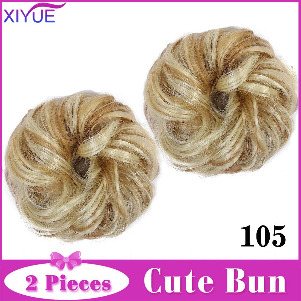 2 шт., грязный пучок для волос, заколка для наращивания волос, вьющиеся волосы, пончик, искусственные волосы, шиньон, синтетические волосы, грязный шиньон для женщин, свадьба