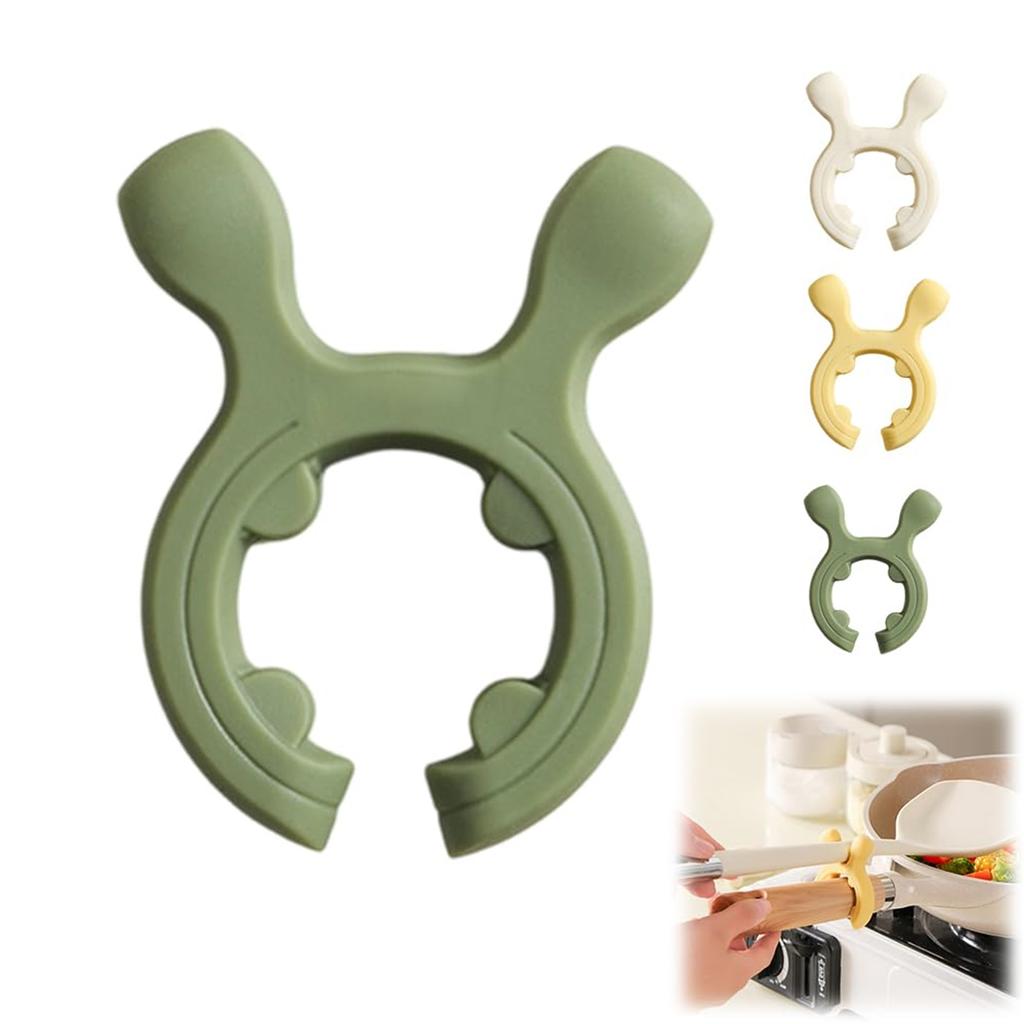 Multifunction Silicone Pot Handle Spatula Rack, Non- Spoon Holder Stove Organizer Kitchen Gadgets, Steam Releaser, Utensil Scalding Pot Clip
