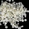 1000pcs Fashion Craft DIY ABS Imitation Nail Art Flatback Resin Half Round Pearls