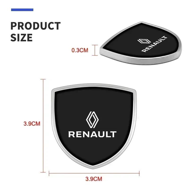 Hub Caps 3D Metal Shield Emblem Car Window Body Side Badge Stickers For Renault Captur Megane Clio Arkana Line Koleos Kwid Duste