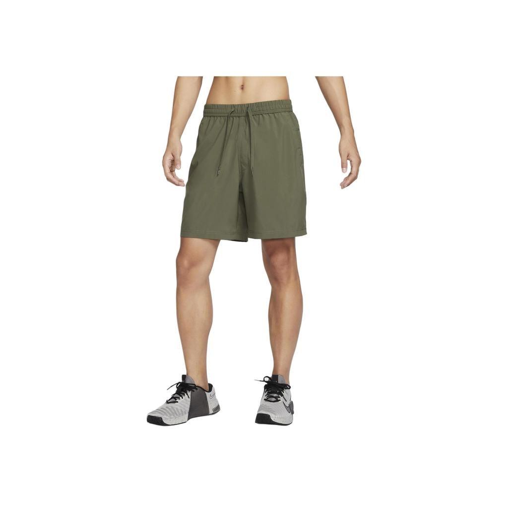 Nike Шорты мужские Dri-Fit Form однотонные быстросохнущие без подкладки фитнес спортивные три четверти повседневные оливково-зеленые HJ7017222