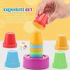 Tabletop Competitive Cup Stacking Game, Color Stacking Challenge Game, Speed Cup
