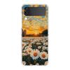 Прозрачный чехол для телефона Samsung Galaxy Z Flip 3 4 5 6 7 Жесткий складной ПК Z Flip3 Flip4 Чехол Мягкий Бледный Маленький Цветок