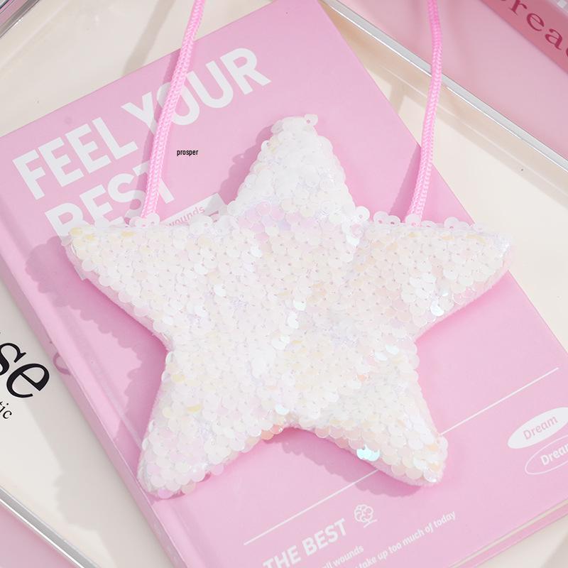 Colorful Sequin Star Coin Purse for Kids - Cute Scale Pattern Storage Wallet