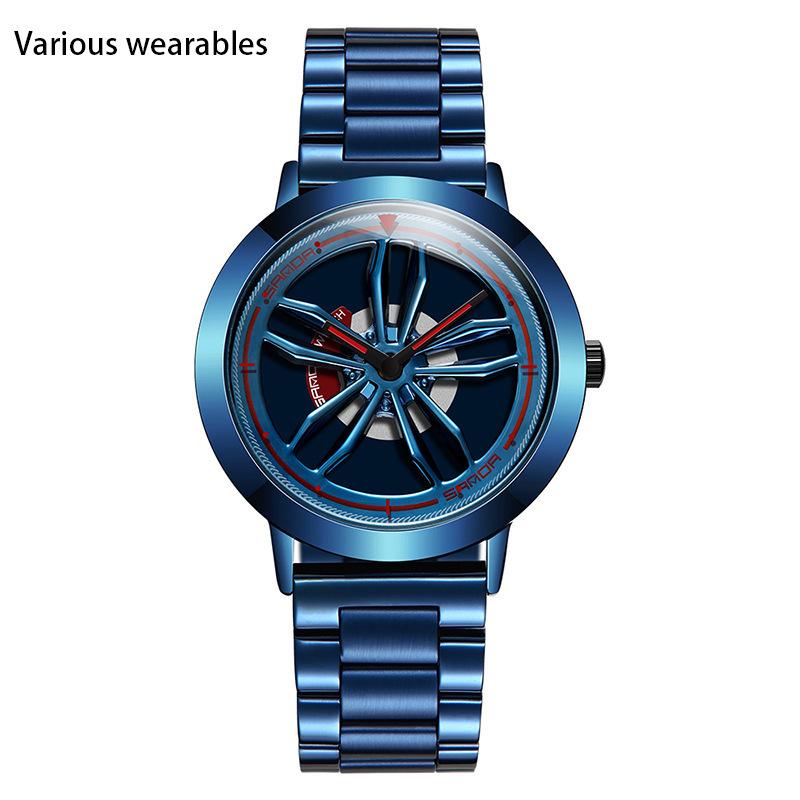 Новые часы I Fashion Men's Student Casual Waterproof Steel Band Rotating Watch для мужчин