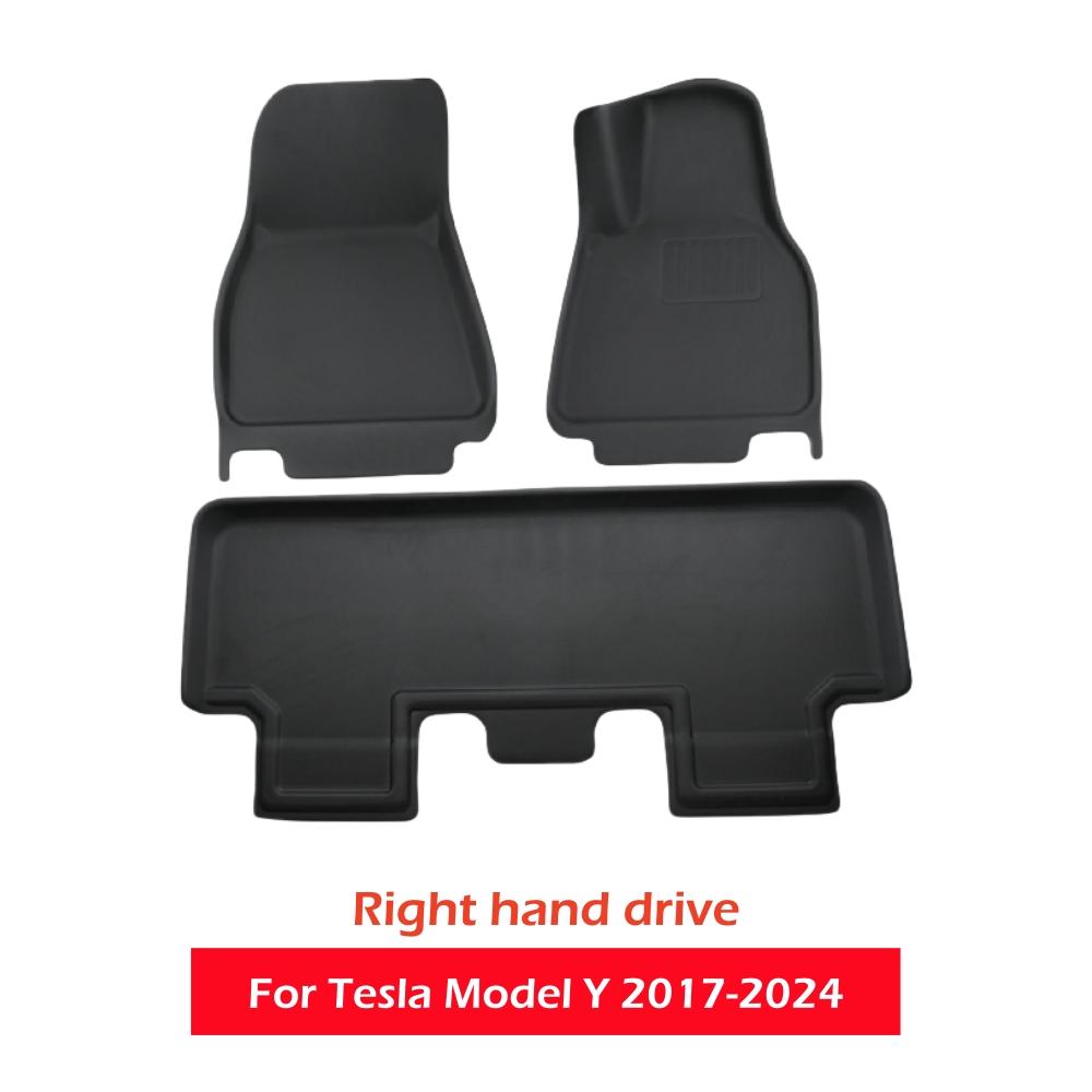 3D коврики для Tesla Model 3 Highland Model Y 2017–2025 Всепогодные коврики для пола Коврики для багажника Водонепроницаемый грузовой подклад